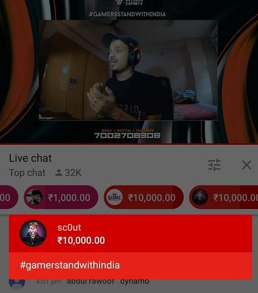 Scout with Rs 10,000 donation